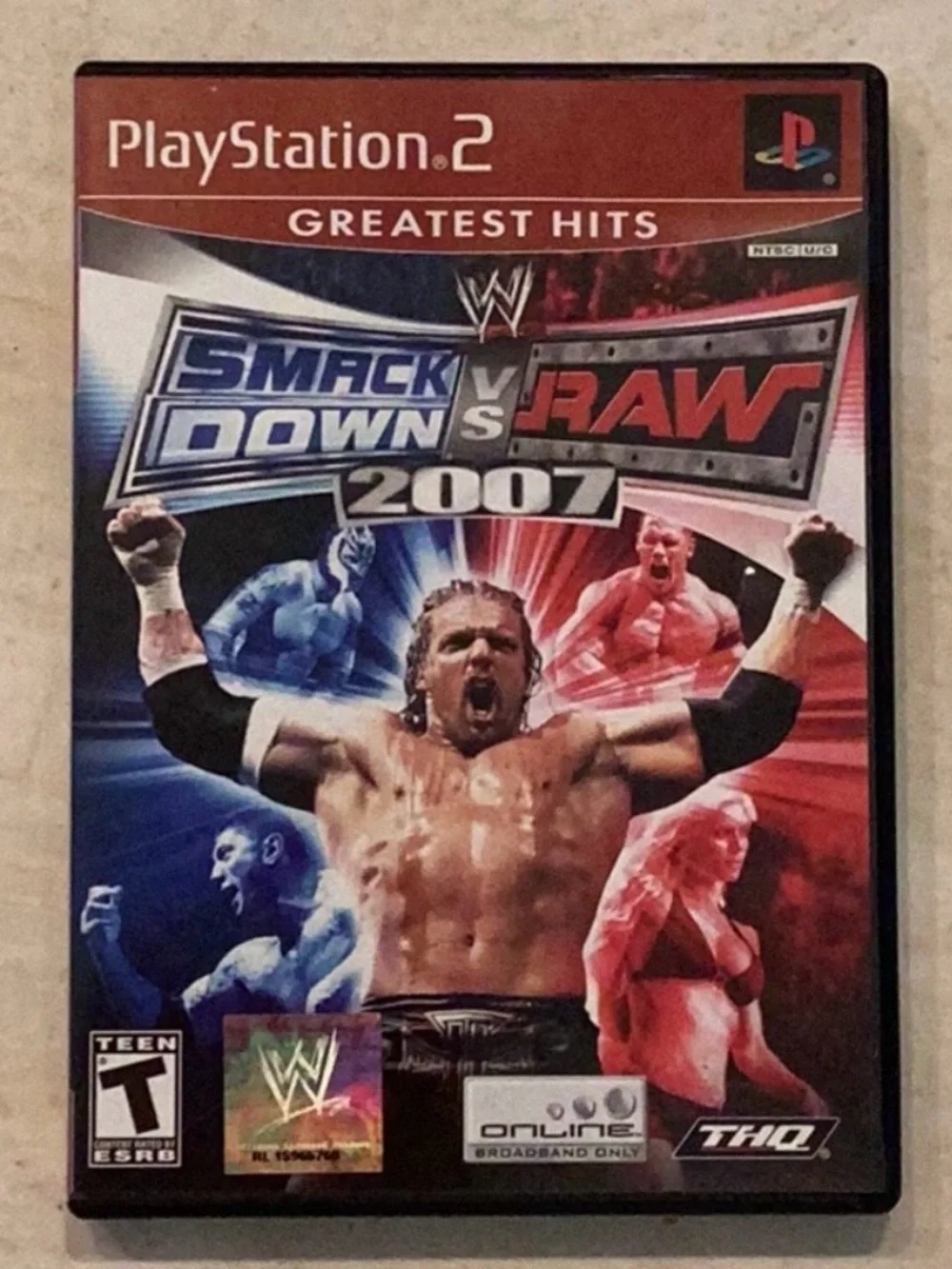 WWE Smackdown Vs Raw 2007 Playstation 2 Game Greatest Hits PS2 CIB Tested